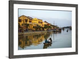 Boats at the Thu Bon River, Hoi An, Vietnam, Indochina, Southeast Asia, Asia-Yadid Levy-Framed Photographic Print