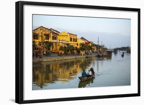 Boats at the Thu Bon River, Hoi An, Vietnam, Indochina, Southeast Asia, Asia-Yadid Levy-Framed Photographic Print