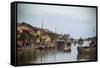 Boats at the Thu Bon River, Hoi An, Vietnam, Indochina, Southeast Asia, Asia-Yadid Levy-Framed Stretched Canvas