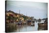 Boats at the Thu Bon River, Hoi An, Vietnam, Indochina, Southeast Asia, Asia-Yadid Levy-Stretched Canvas