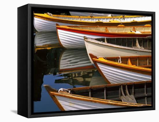 Boats at the Wooden Boat Center, Lake Union, Seattle, Washington, USA-Tom Haseltine-Framed Stretched Canvas