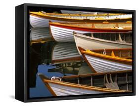 Boats at the Wooden Boat Center, Lake Union, Seattle, Washington, USA-Tom Haseltine-Framed Stretched Canvas