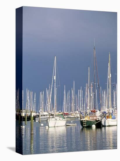 Boats at Town Quay, Lymington, Hampshire, England, United Kingdom-Jean Brooks-Stretched Canvas