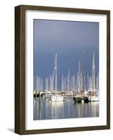 Boats at Town Quay, Lymington, Hampshire, England, United Kingdom-Jean Brooks-Framed Photographic Print