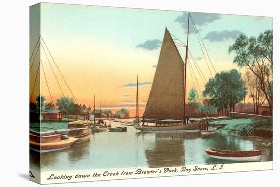 Boats, Bay Shore, Long Island, New York-null-Stretched Canvas