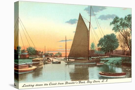 Boats, Bay Shore, Long Island, New York-null-Stretched Canvas