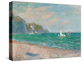 Boats Below the Pourville Cliffs; Bateaux Devant Les Falaises De Pourville, 1882-Claude Monet-Stretched Canvas
