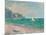 Boats Below the Pourville Cliffs; Bateaux Devant Les Falaises De Pourville, 1882-Claude Monet-Mounted Giclee Print