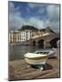 Boats Beside a Bridge over the Temo River at Bosa on the Island of Sardinia, Italy, Europe-Terry Sheila-Mounted Photographic Print