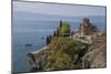 Boats by St. John Kaneo church on Lake Ohrid, UNESCO World Heritage Site, Macedonia, Europe-Julio Etchart-Mounted Photographic Print