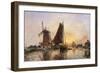 Boats by the Mill-null-Framed Art Print