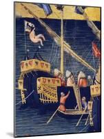 Boats, Detail from Wheat Miracle, Miracles of St. Nicholas of Bari, 1327-1332-Ambrogio Lorenzetti-Mounted Giclee Print