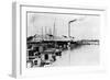 Boats Dock in Front of the Miami Fish Company on the Miami River, July 10, 1922-null-Framed Giclee Print