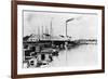 Boats Dock in Front of the Miami Fish Company on the Miami River, July 10, 1922-null-Framed Giclee Print