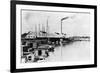 Boats Dock in Front of the Miami Fish Company on the Miami River, July 10, 1922-null-Framed Giclee Print