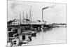 Boats Dock in Front of the Miami Fish Company on the Miami River, July 10, 1922-null-Mounted Giclee Print