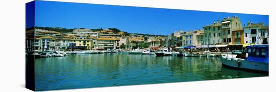 Boats Docked at a Harbor, Cassis, Provence-Alpes-Cote D'Azur, France-null-Stretched Canvas