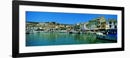 Boats Docked at a Harbor, Cassis, Provence-Alpes-Cote D'Azur, France-null-Framed Photographic Print