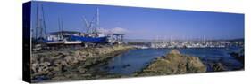 Boats Docked at a Harbor, Marina, Monterey, California, USA-null-Stretched Canvas