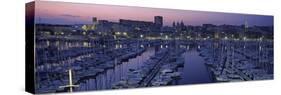 Boats Docked at a Harbor, Marseille, Bouches-Du-Rhone, Provence-Alpes-Cote D'Azur, France-null-Stretched Canvas