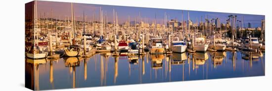 Boats Docked at San Diego,Ca Marina-null-Stretched Canvas