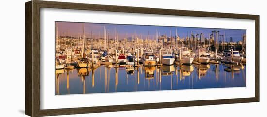 Boats Docked at San Diego,Ca Marina-null-Framed Photographic Print