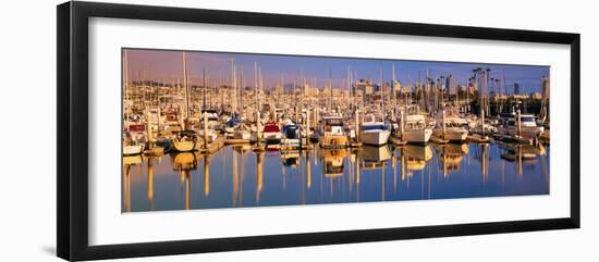 Boats Docked at San Diego,Ca Marina-null-Framed Photographic Print