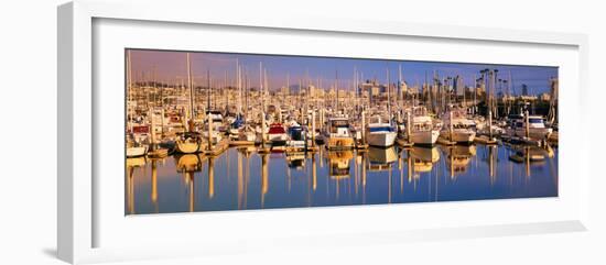 Boats Docked at San Diego,Ca Marina-null-Framed Photographic Print