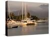 Boats Docked in Marina Vallarta Against Fog-Shrouded Mountains, Puerto Vallarta, Mexico-Nancy & Steve Ross-Stretched Canvas