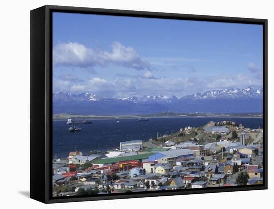 Boats Float in the Beagle Channel, the Capital of Tierra Del Fuego Province, Ushuaia, Argentina-McCoy Aaron-Framed Stretched Canvas