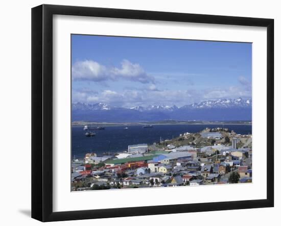 Boats Float in the Beagle Channel, the Capital of Tierra Del Fuego Province, Ushuaia, Argentina-McCoy Aaron-Framed Photographic Print