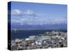 Boats Float in the Beagle Channel, the Capital of Tierra Del Fuego Province, Ushuaia, Argentina-McCoy Aaron-Stretched Canvas