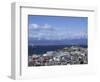 Boats Float in the Beagle Channel, the Capital of Tierra Del Fuego Province, Ushuaia, Argentina-McCoy Aaron-Framed Photographic Print