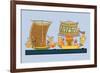 Boats from the Tomb of Ramses III at Thebes-J. Gardner Wilkinson-Framed Art Print