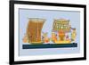 Boats from the Tomb of Ramses III at Thebes-J. Gardner Wilkinson-Framed Art Print