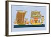 Boats from the Tomb of Ramses III at Thebes-J. Gardner Wilkinson-Framed Art Print