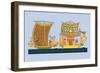 Boats from the Tomb of Ramses III at Thebes-J. Gardner Wilkinson-Framed Art Print