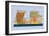 Boats from the Tomb of Ramses III at Thebes-J. Gardner Wilkinson-Framed Art Print