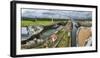 Boats in a canal, Panama Canal Locks, Panama Canal, Panama-Panoramic Images-Framed Photographic Print