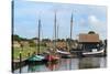 Boats in a Fishing Port at Zuiderzee Open Air Museum-Peter Richardson-Stretched Canvas