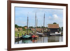 Boats in a Fishing Port at Zuiderzee Open Air Museum-Peter Richardson-Framed Photographic Print