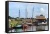 Boats in a Fishing Port at Zuiderzee Open Air Museum-Peter Richardson-Framed Stretched Canvas