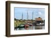 Boats in a Fishing Port at Zuiderzee Open Air Museum-Peter Richardson-Framed Premium Photographic Print