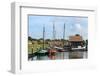 Boats in a Fishing Port at Zuiderzee Open Air Museum-Peter Richardson-Framed Premium Photographic Print