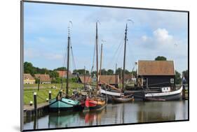 Boats in a Fishing Port at Zuiderzee Open Air Museum-Peter Richardson-Mounted Photographic Print