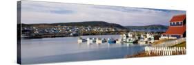 Boats in a Harbor, Bonavista Harbour, Newfoundland, Newfoundland and Labrador, Canada-null-Stretched Canvas