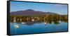 Boats in a lake, Lake Memphremagog, Magog, Quebec, Canada-null-Framed Stretched Canvas