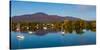 Boats in a lake, Lake Memphremagog, Magog, Quebec, Canada-null-Stretched Canvas