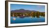 Boats in a lake, Lake Memphremagog, Magog, Quebec, Canada-null-Framed Photographic Print