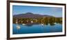 Boats in a lake, Lake Memphremagog, Magog, Quebec, Canada-null-Framed Photographic Print